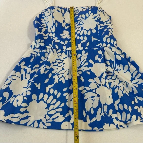 Vintage Sea Waves Summer Beach Tank Vibrant Blue White Resortwear Women’s 14 - Picture 7 of 13